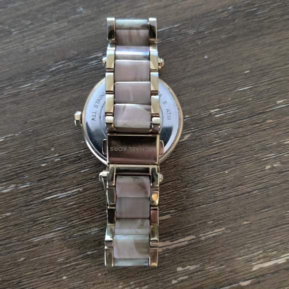 MK Kors 5956 Parker Multi Function Gold Dial Watch - Picture 2 of 4